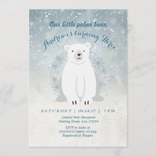 Inbjudan till Polar Bear Baby Shower