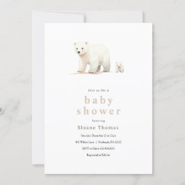 Inbjudan till polar Bear Baby Shower