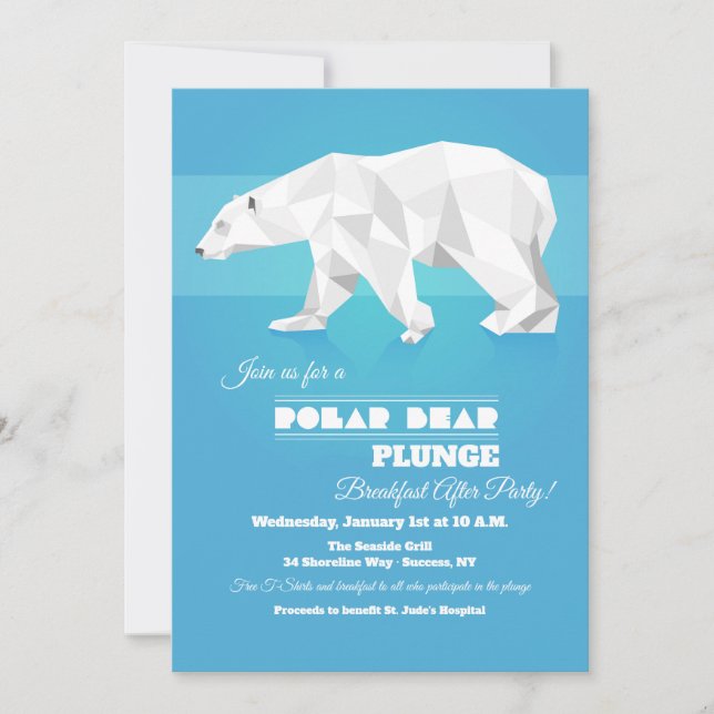 Inbjudan till Polar Bear Plunkpart (Framsida)