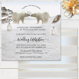 Inbjudan till polar Bear Winter Wedding