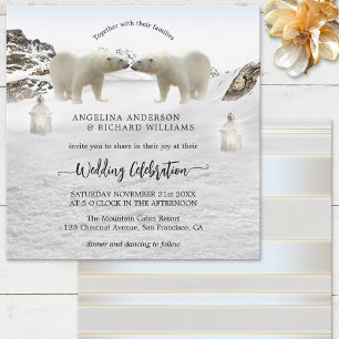Inbjudan till polar Bear Winter Wedding