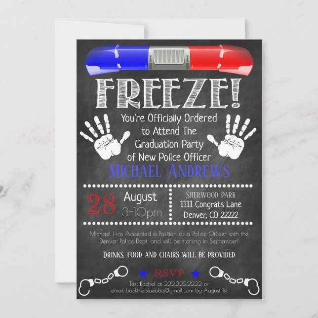 Inbjudan till polisakademin Studenten (Framsida)