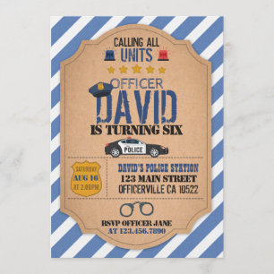 Inbjudan till polisen på födelsedagen