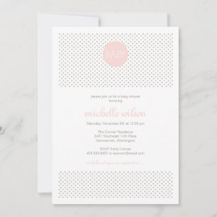 Inbjudan till Polka Dot Baby Shower