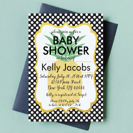 Inbjudan till Polkadot Pineapple Baby Shower