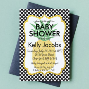 Inbjudan till Polkadot Pineapple Baby Shower