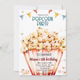 Inbjudan till popcornfest tema