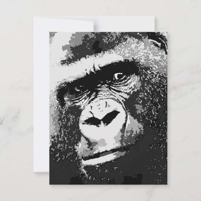 Inbjudan till popkonst Gorilla (Framsida)