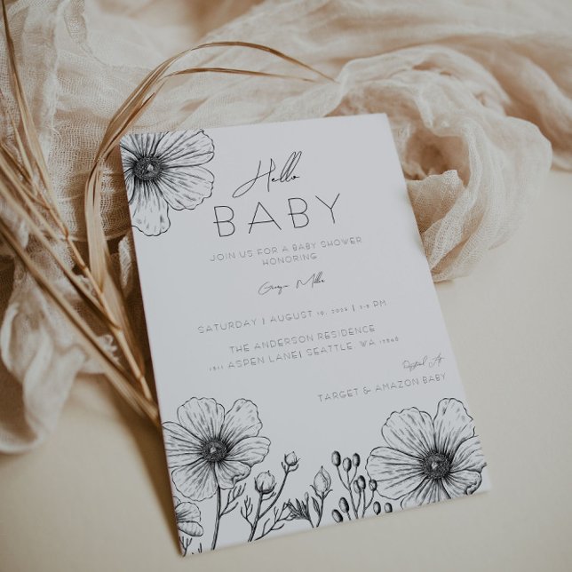 Inbjudan till poppy Bohemian Baby Shower (Skapare uppladdad)