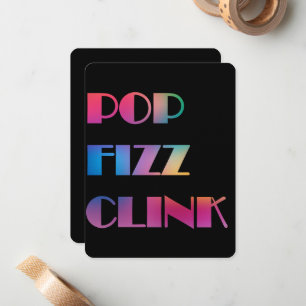 Inbjudan till popup-fizz Clink Cocktails