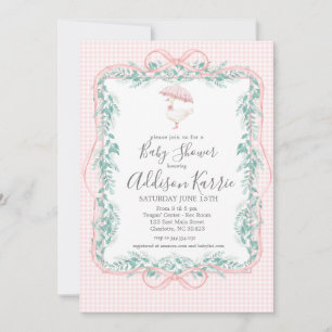 Inbjudan till preppy sydstatsandans baby shower fö