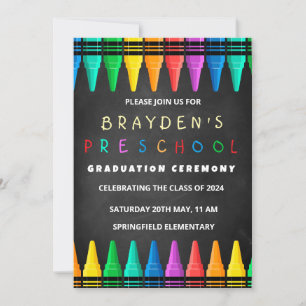 Inbjudan till Preschool Kids Chalkboard Studenten