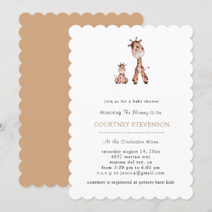 Inbjudan till presentationen av Giraffe Baby Showe
