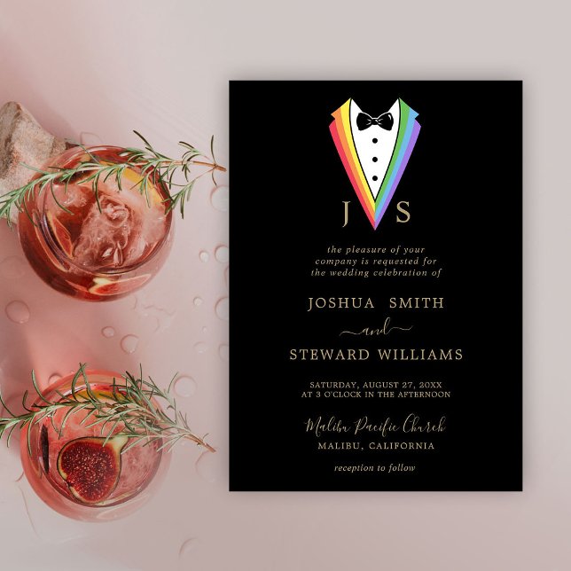 Inbjudan till pridet Rainbow Heart Wedding (Skapare uppladdad)