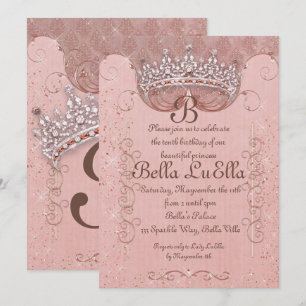 Inbjudan till Princess Bling Diamond Party