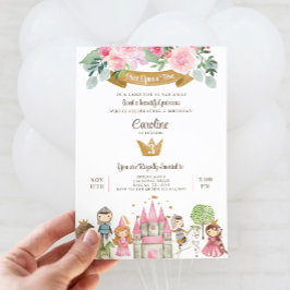 Inbjudan till Princess, Prince och Knight Birthday