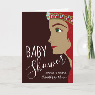 Inbjudan till Princess Red Baby Shower