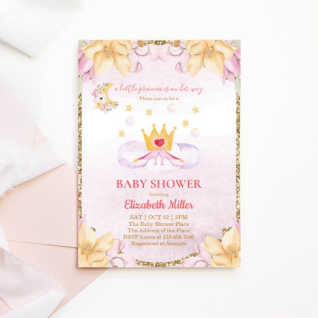 Inbjudan till Princess Shower och Krona (Skapare uppladdad)