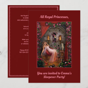 Inbjudan till Princess Sleepover Party