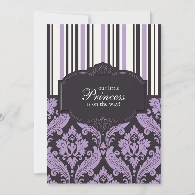 Inbjudan till prinsessan Baby Shower (Framsida)