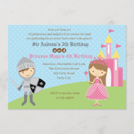 Inbjudan till prinsessan & Knight Birthday (Twilli