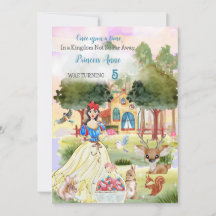 Inbjudan till prinsessan Snowy Birthday vattencolo