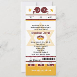 Inbjudan till Pub Mitzvah Football Biljett