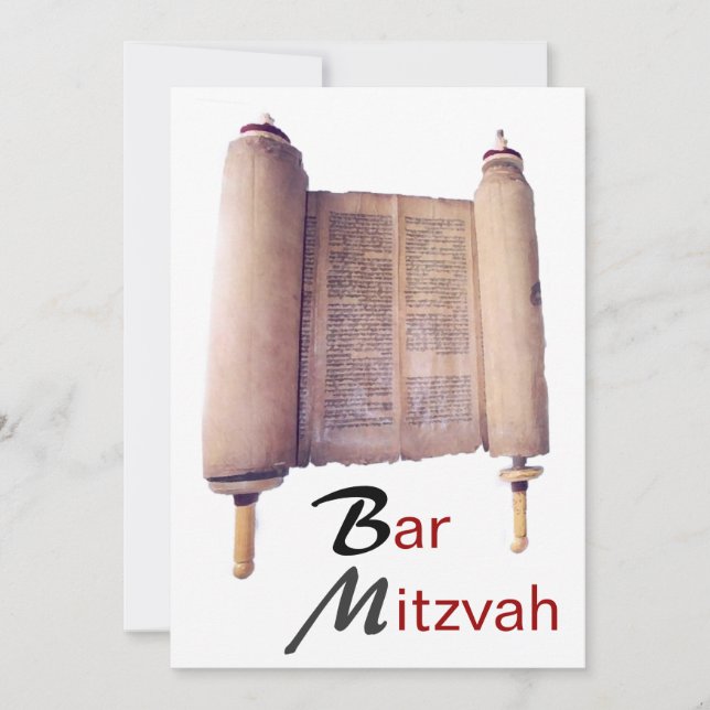 Inbjudan till pub Mitzvah Torah (Framsida)