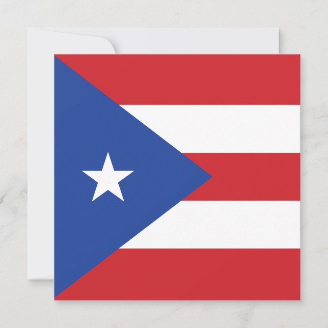 Inbjudan till Puerto Rico-Flagga (Framsida)