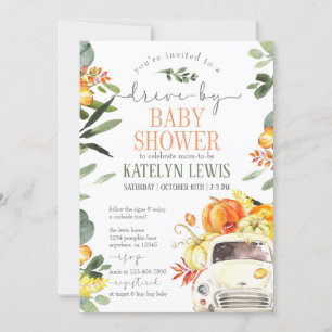 Inbjudan till Pumpkin Baby Shower Drive by Pumpkin