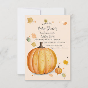 Inbjudan till Pumpkin-babyduschen