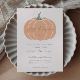 Inbjudan till Pumpkin Fall Baby Shower för budgetO