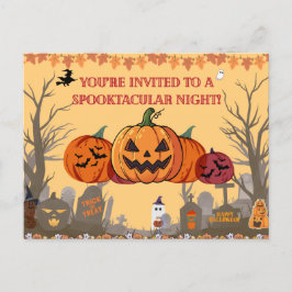 Inbjudan till Pumpkin Harvest Halloween fest | Aut Vykort