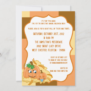 Inbjudan till Pumpkin Patch Halloween fest 5 x 7