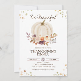 Inbjudan till Pumpkin-Thanksgiving för Fall Blommi