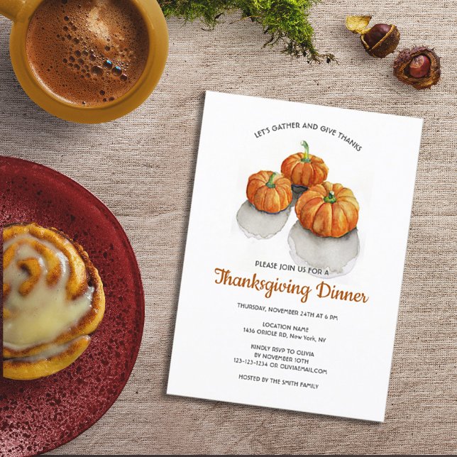 Inbjudan till Pumpkin-Thanksgiving på middagen (Skapare uppladdad)