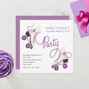 Inbjudan till Purple Roller Disco Skate Party