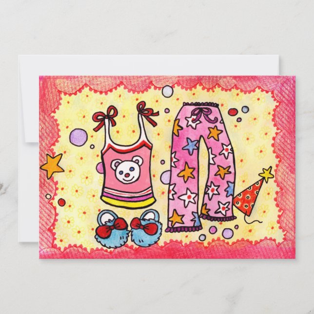 Inbjudan till pyjamafest (Framsida)