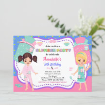 Inbjudan till pyjamasparty Sover över födelsedagsi