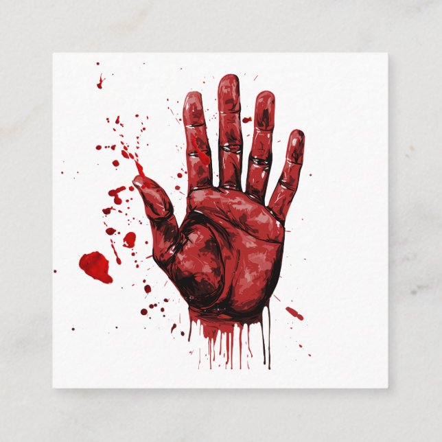 Inbjudan till Pyscho i anpassningsbar Halloween fe (Baksida)