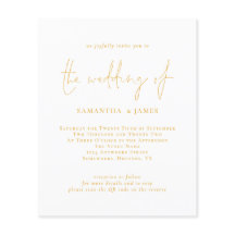 Inbjudan till QR-kodbröllop i Guld-skript