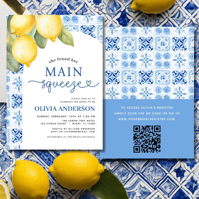 Inbjudan till QR-Möhippan Lemon Main Squeeze (Skapare uppladdad)