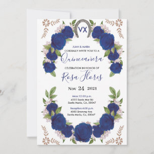 Inbjudan till Quinceanera-inbjudan, Blu Ro