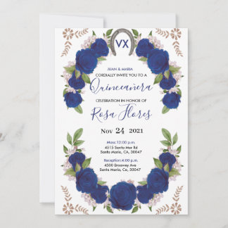 Inbjudan till Quinceanera-inbjudan, Blu Ro