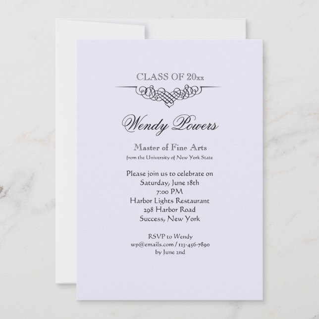 Inbjudan till raffinerad blomma i Studenten (Framsida)