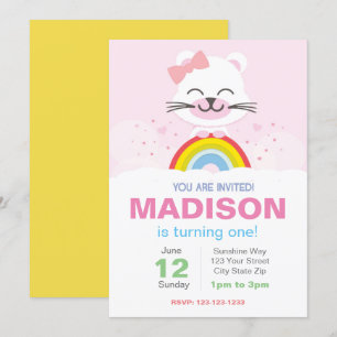 Inbjudan till Rainbow Bear Birthday