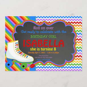 Inbjudan till Rainbow Roller Skate Party