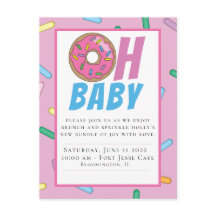 Inbjudan till Rainbow Sprinkle Baby Shower-vykort