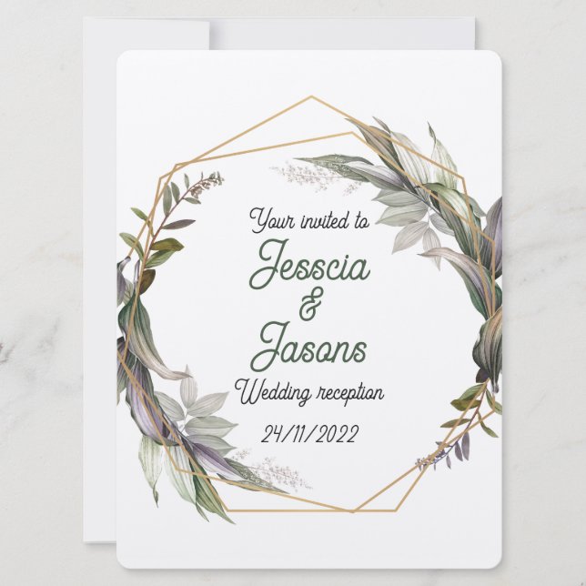 Inbjudan till ram och bröllop i damm (Framsida)