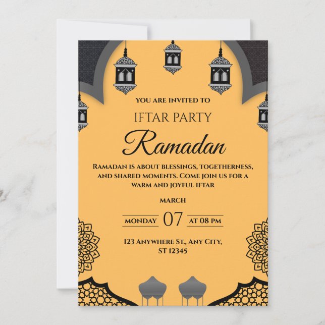 Inbjudan till Ramadan Iftar-fest (Framsida)